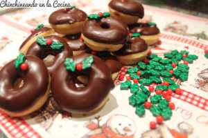 Mini donuts navideños